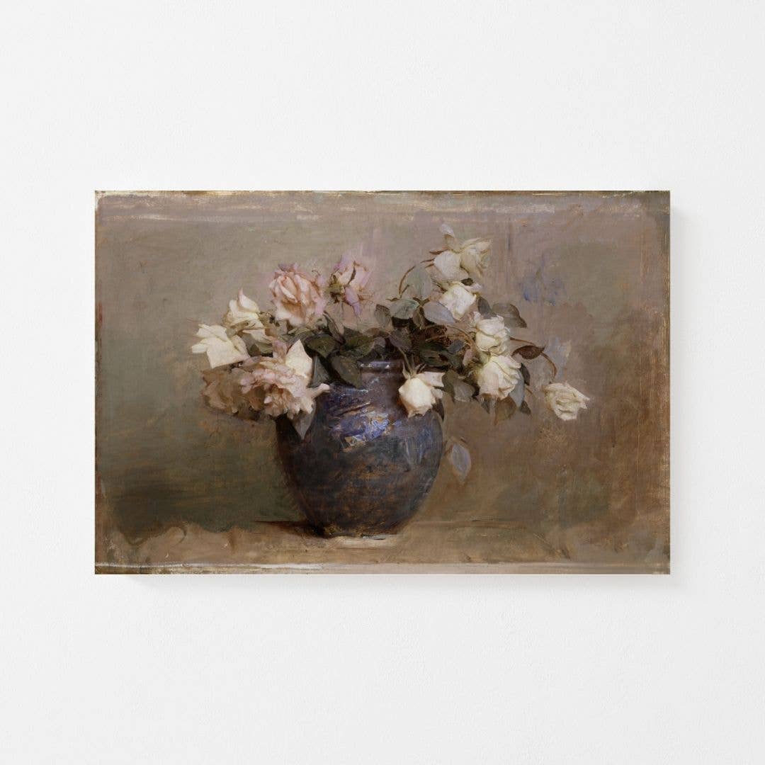 Graceful Blooms Print w/ Antique Matted Frame