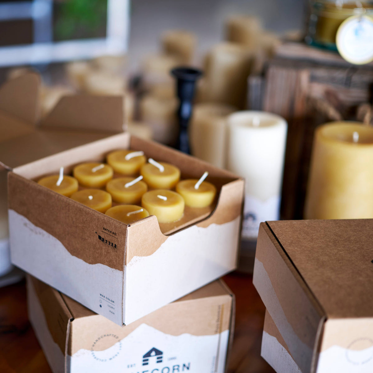 Pure Beeswax Votive Candles - Bluecorn