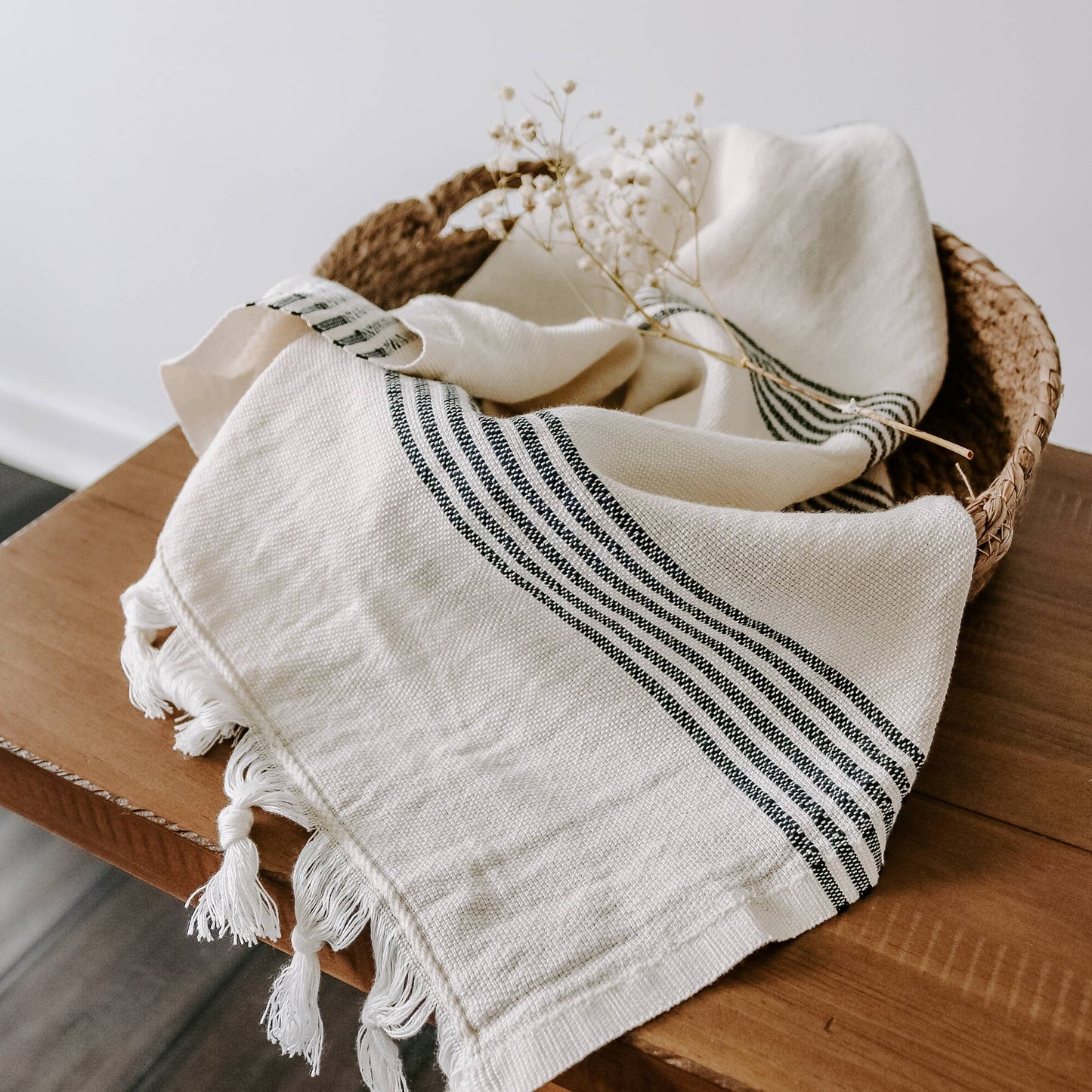 Turkish Cotton Hand Towel - Multi Stripe