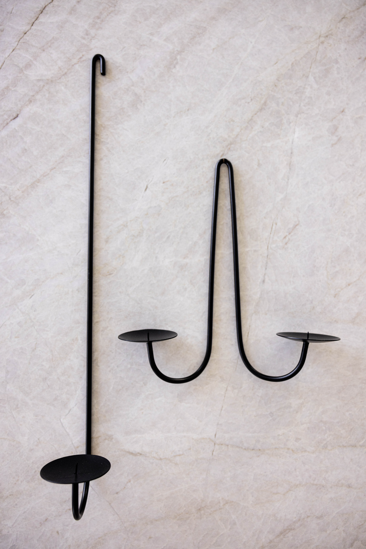 Black Iron Wall Sconce Taper Holder