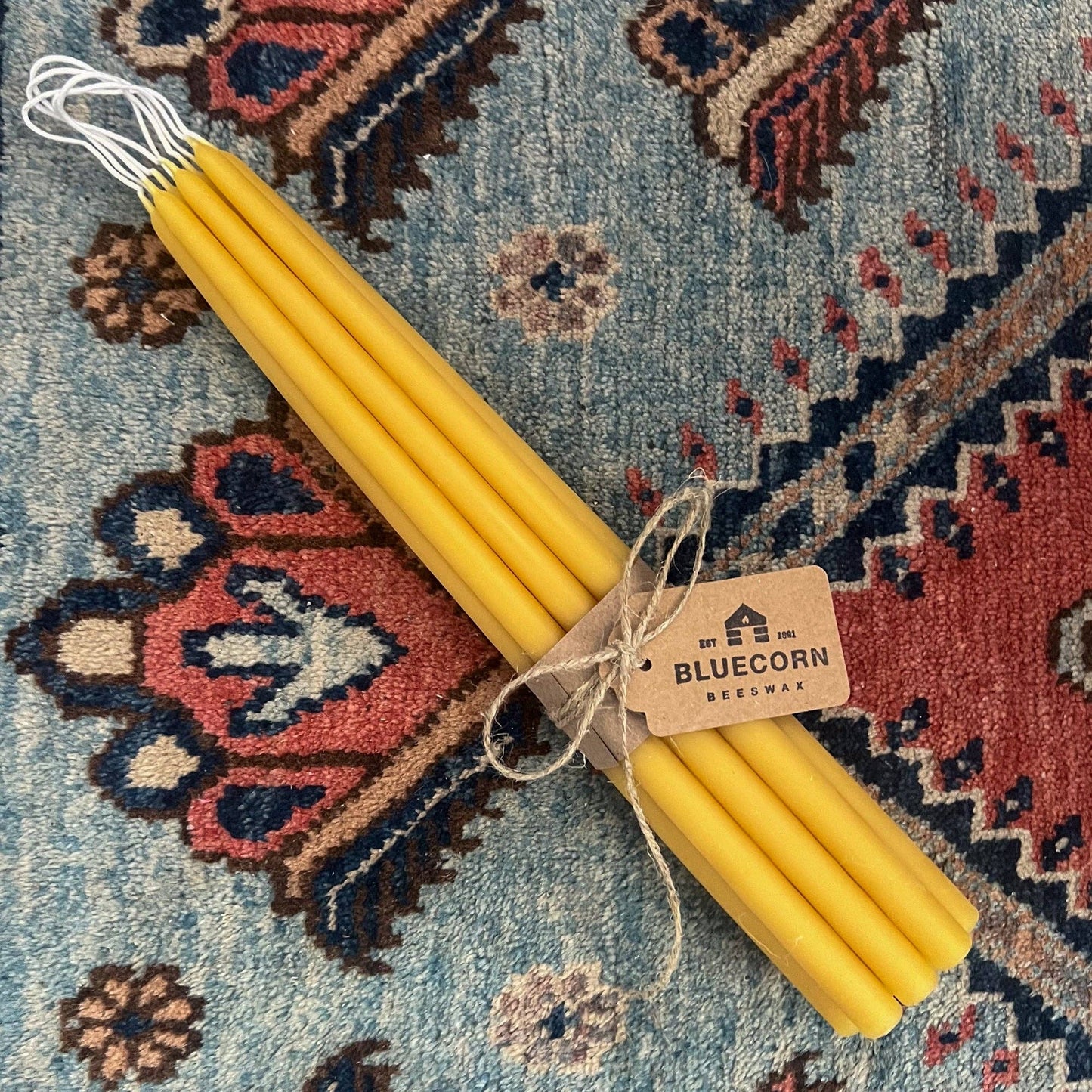 Hand-Dipped Thin Beeswax Tapers