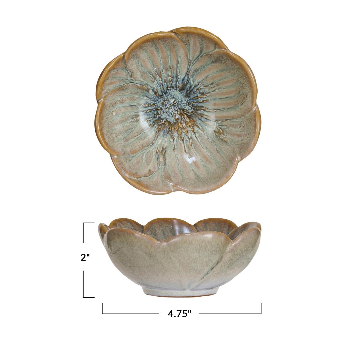 Stoneware Flower Bowl