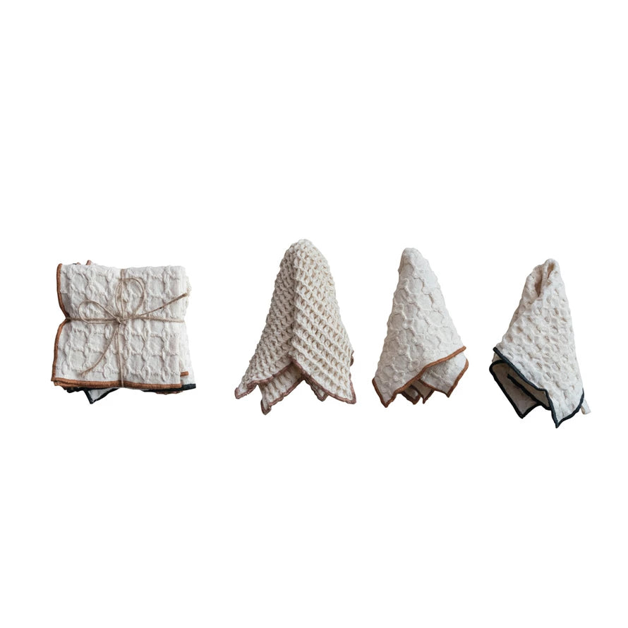 S/3 10-1/2" Square Cotton