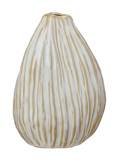 Stoneware Pleated Organic Shaped Vases (Each One Will Vary)