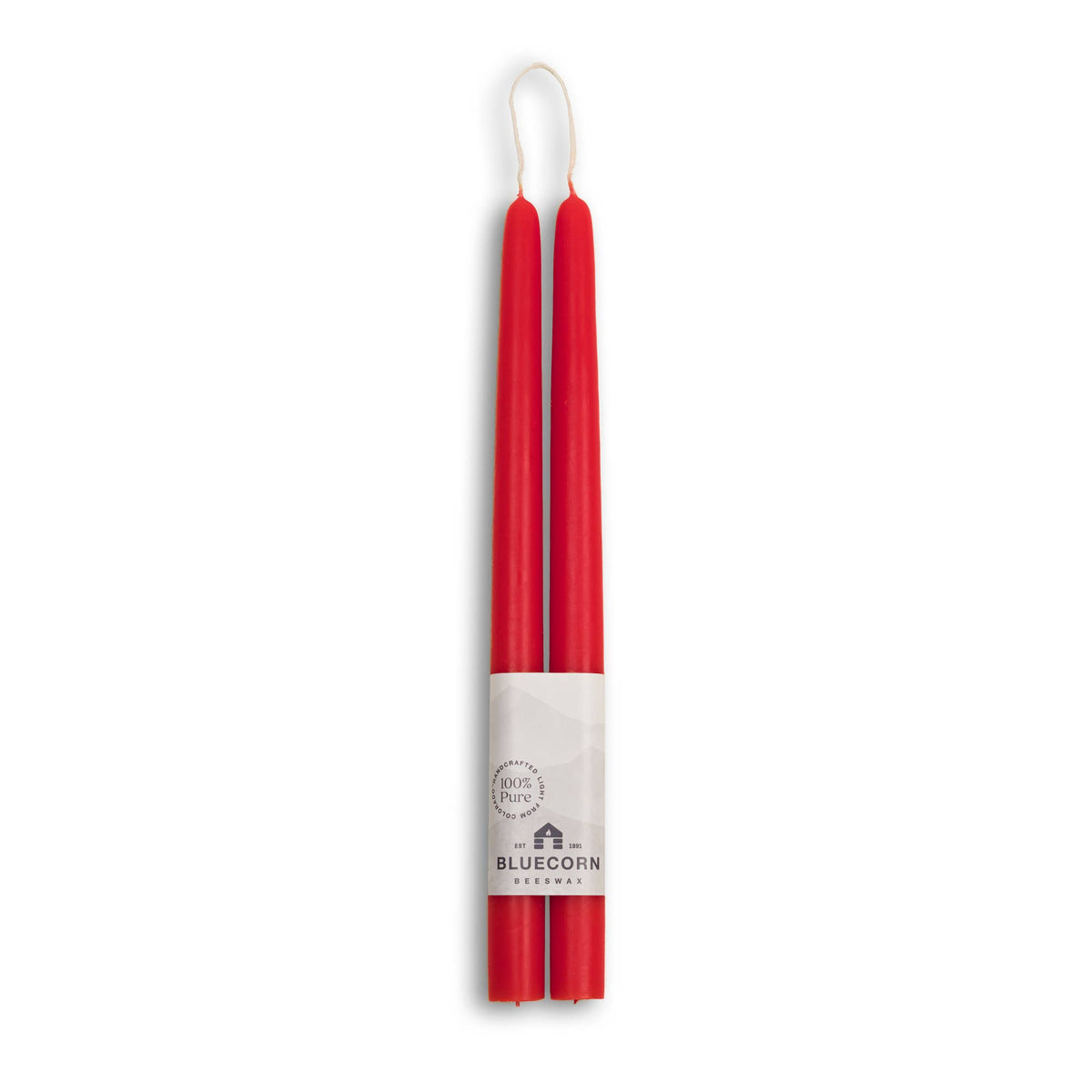 Thick Beeswax Taper Candles - Set of 2