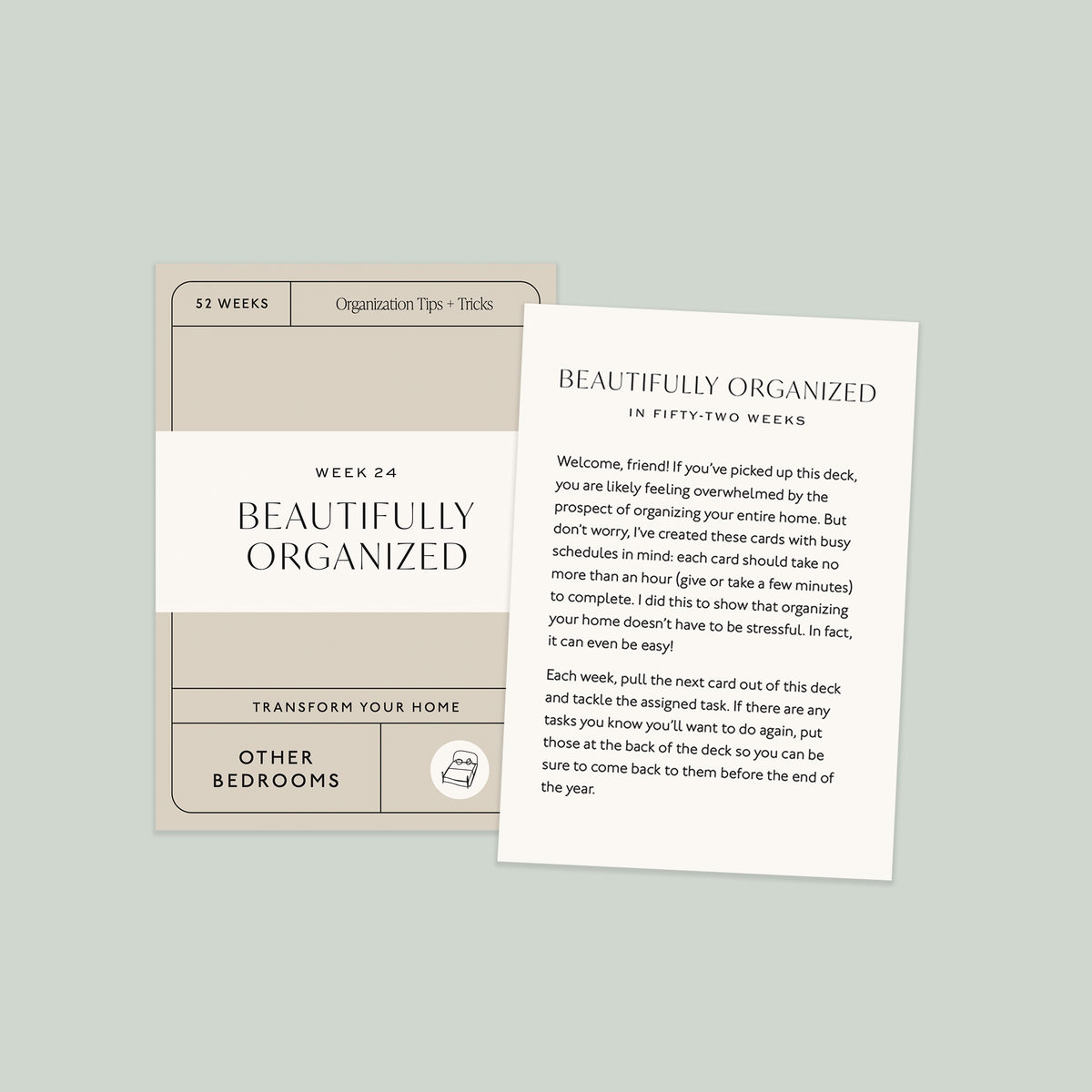 Beautifully Organized In 52 Weeks Cards