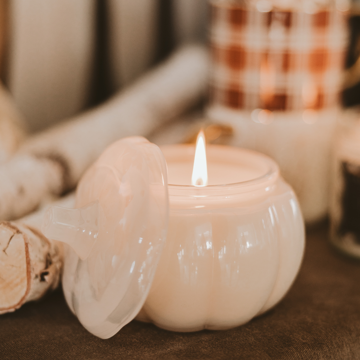 Warm and Cozy Soy Candle - 20oz Pumpkin Jar