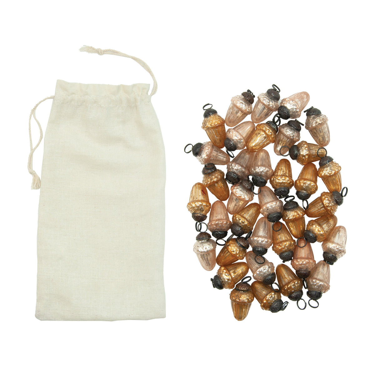 Mercury Glass Acorn Ornaments