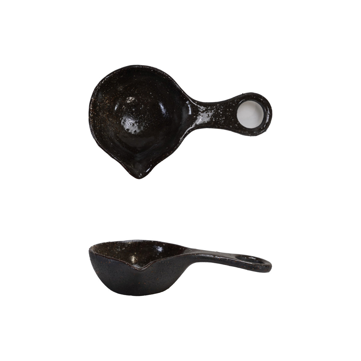 Stoneware Scoop with Handle + Spout