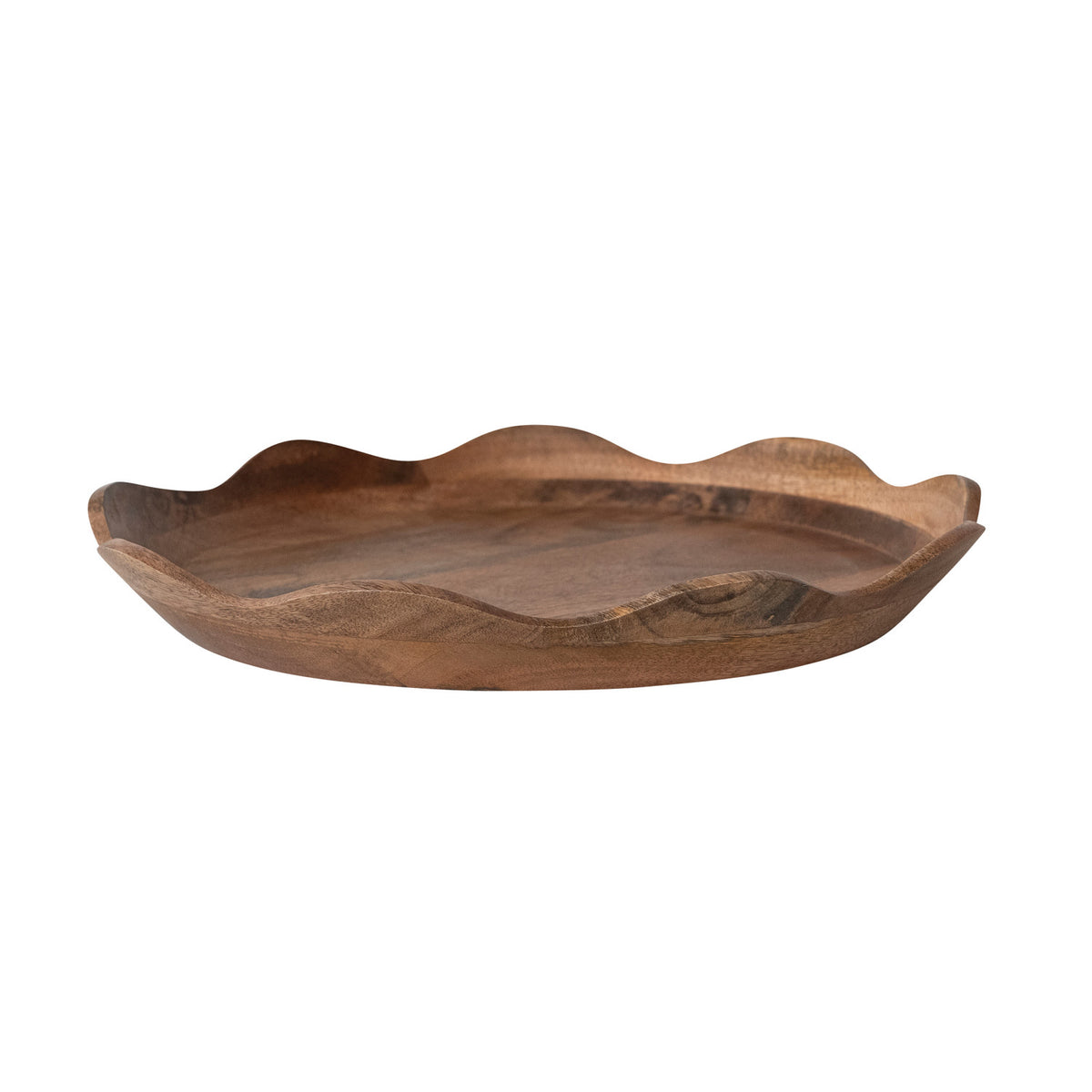 Mango Wood Scalloped Tray