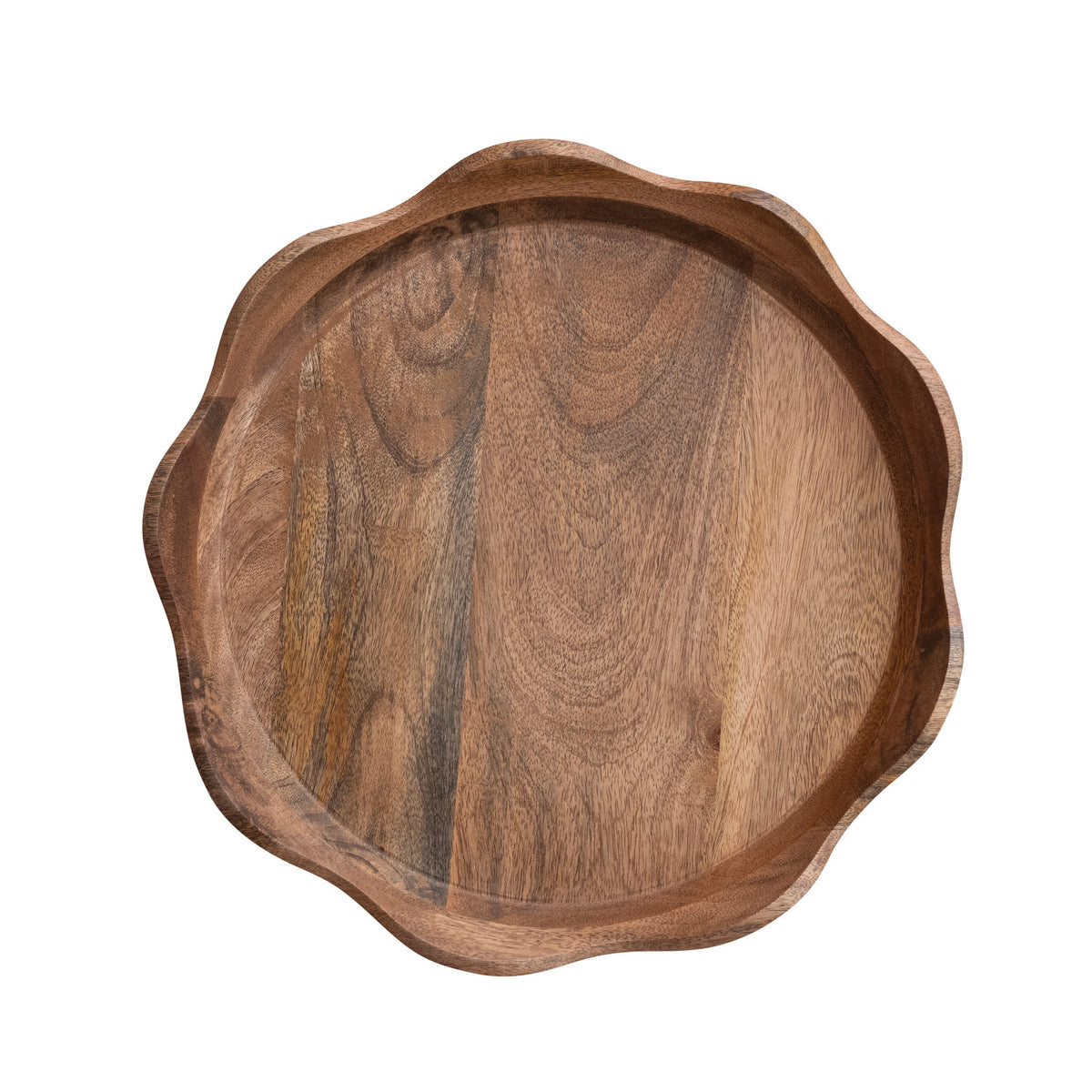 Mango Wood Scalloped Tray