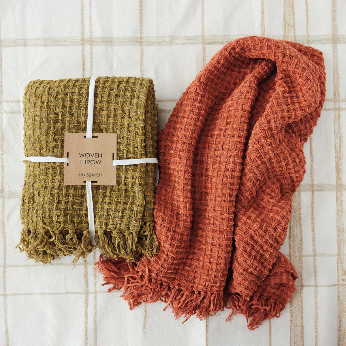 Chenille Waffle Weave Throw