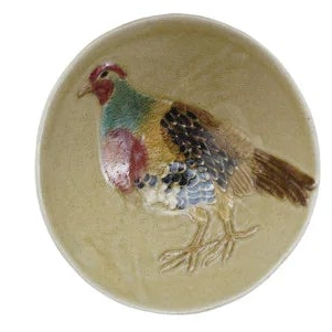 Hand Painted Stoneware Bowl witb Animals