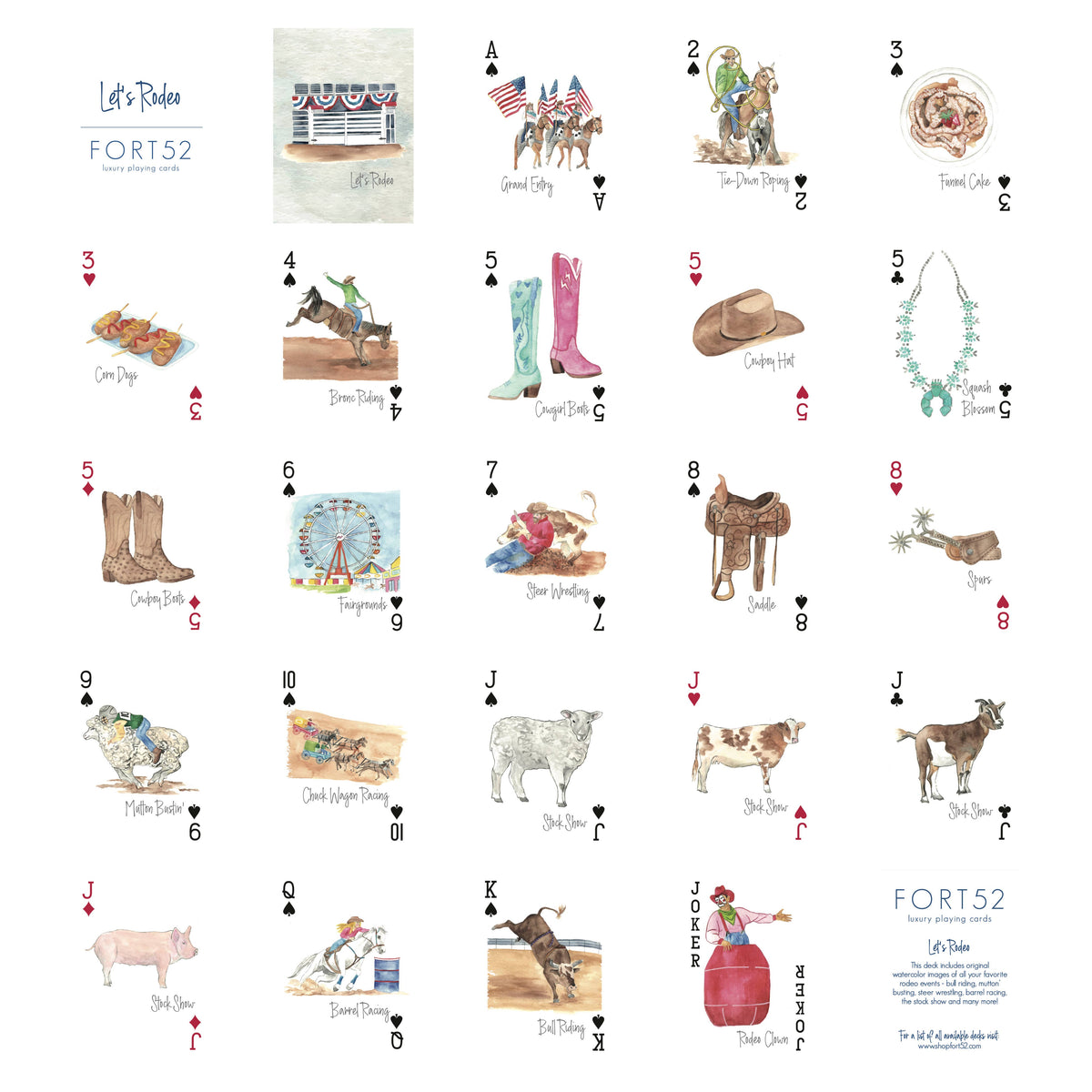 Let's Rodeo Playing Cards