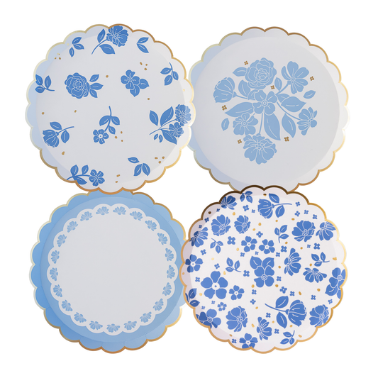 Disposable Floral Dessert Plates