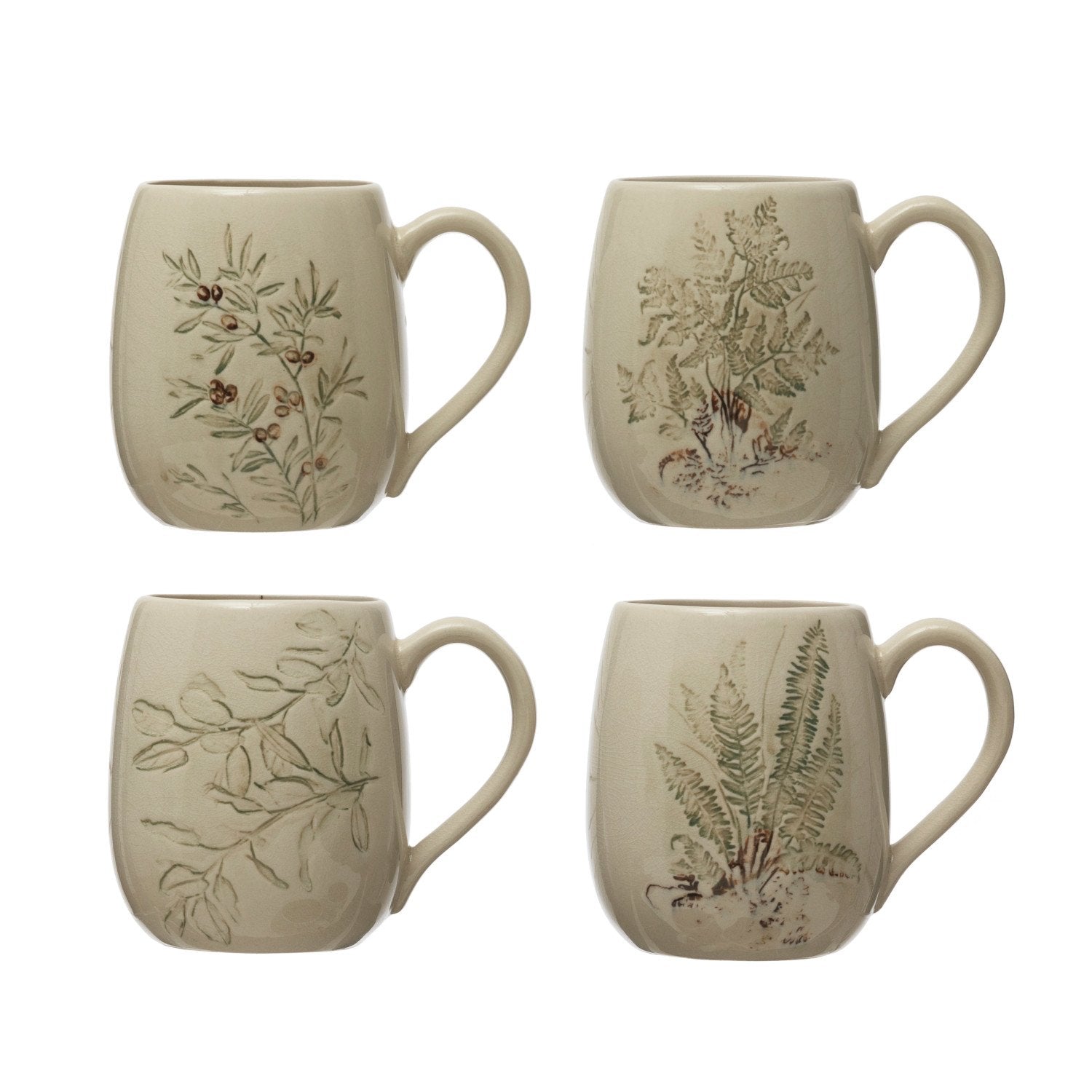 16 oz. Debossed Stoneware Mug, 4 Styles (Each One Will Vary)