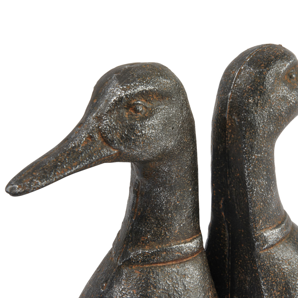 Cast Iron Duck Head Bookends - Set of 2