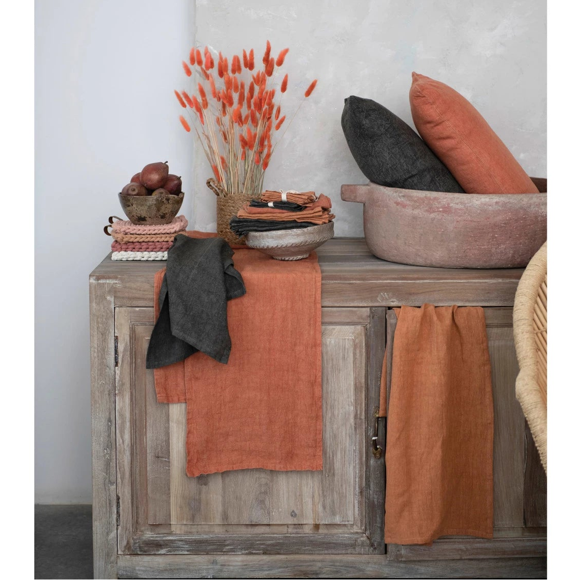 Oversized Stonewashed Linen Tea Towel - 3 Colors, 36"L x 20"W