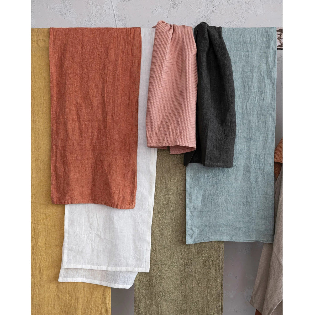Oversized Stonewashed Linen Tea Towel - 3 Colors, 36"L x 20"W