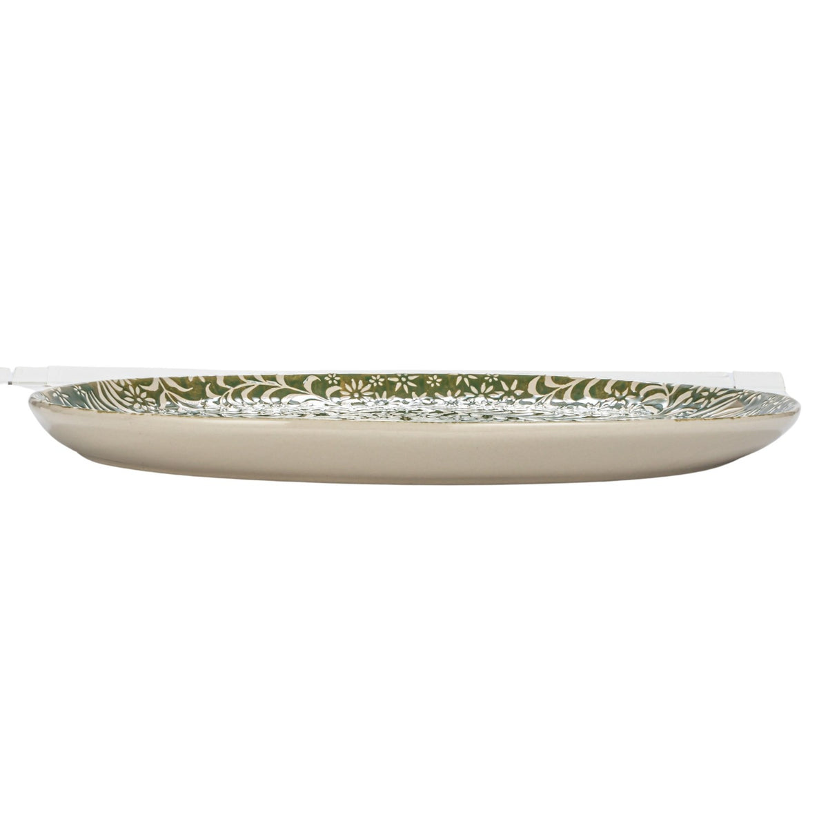 Stoneware Platter with Botanicals