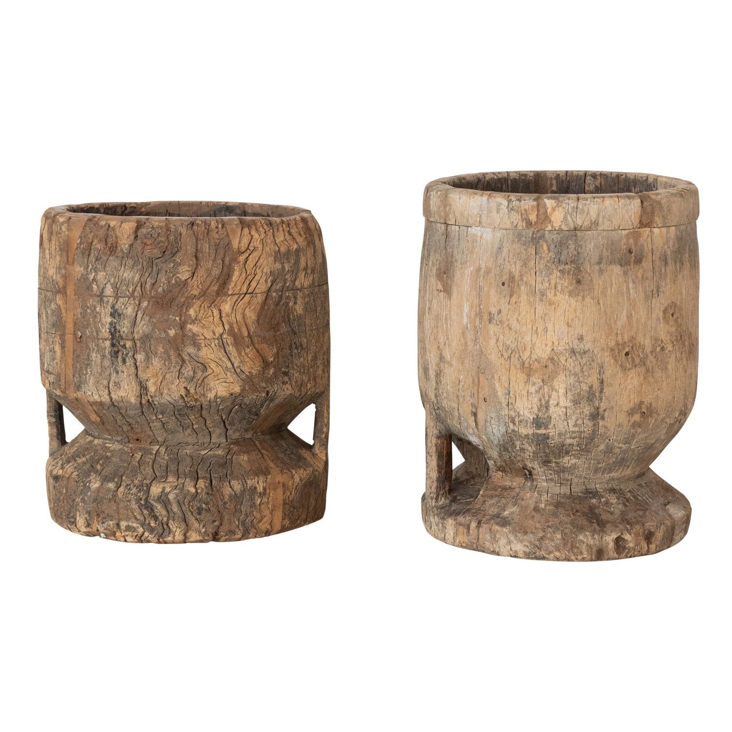 Found Antique Mortar Bowl, Natural (Each One Will Vary)