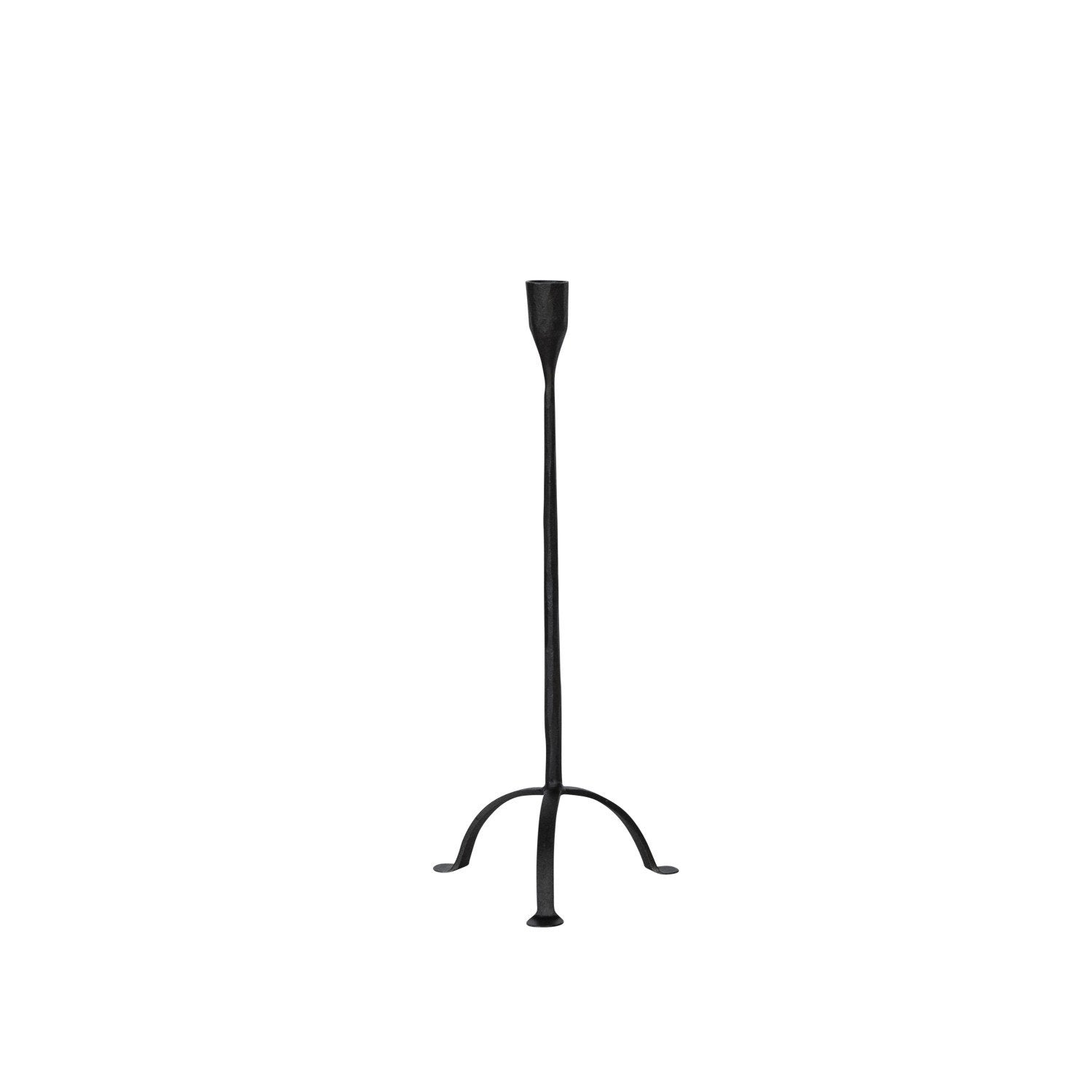 Hand-Forged Cast Iron Footed Taper Holder