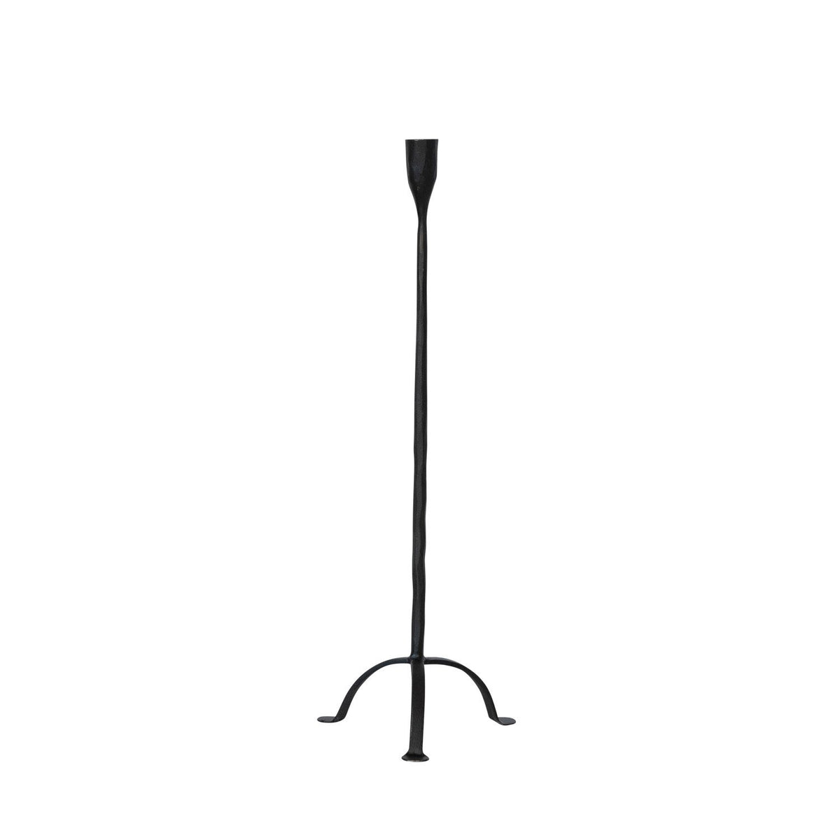Hand-Forged Cast Iron Footed Taper Holder