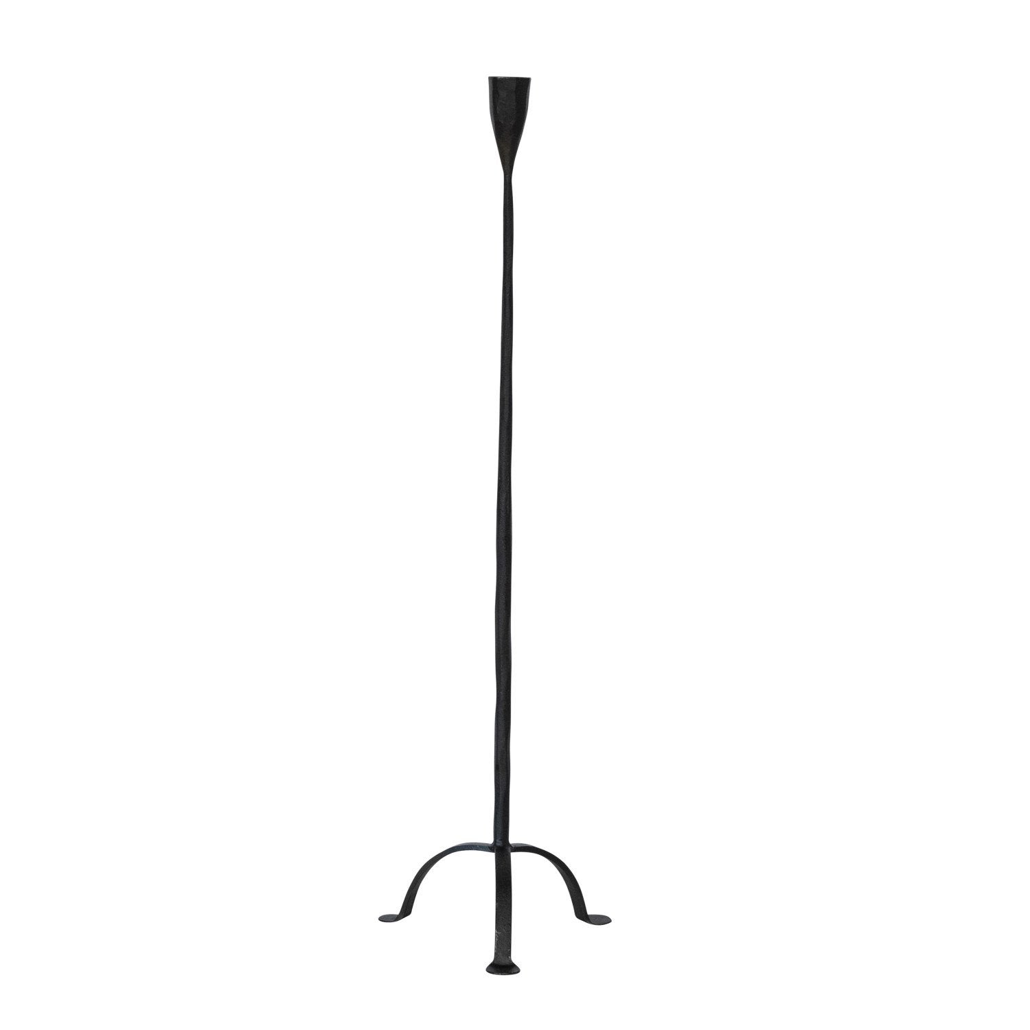 Hand-Forged Cast Iron Footed Taper Holder