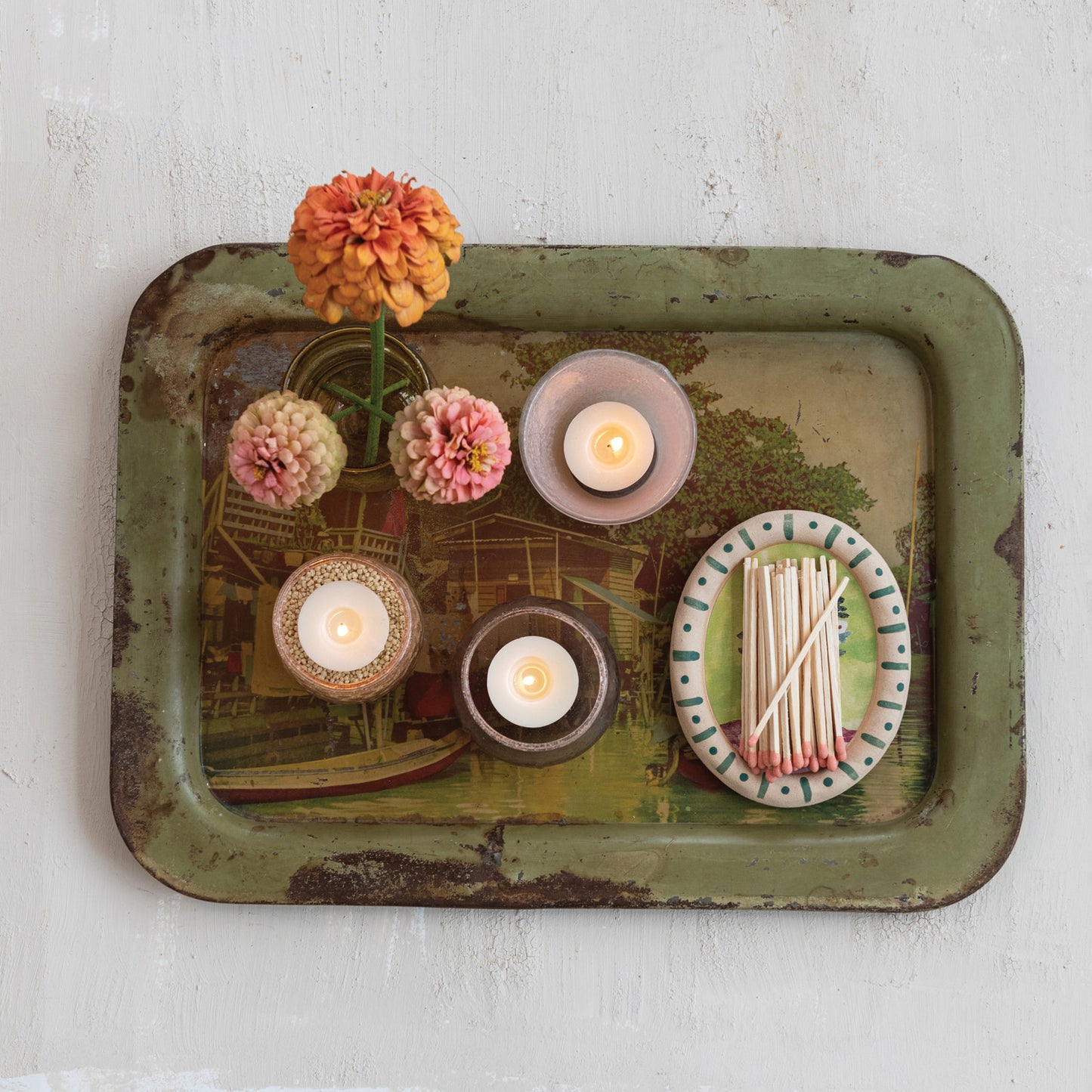 Seeded Glass Tealight/Votive Holder