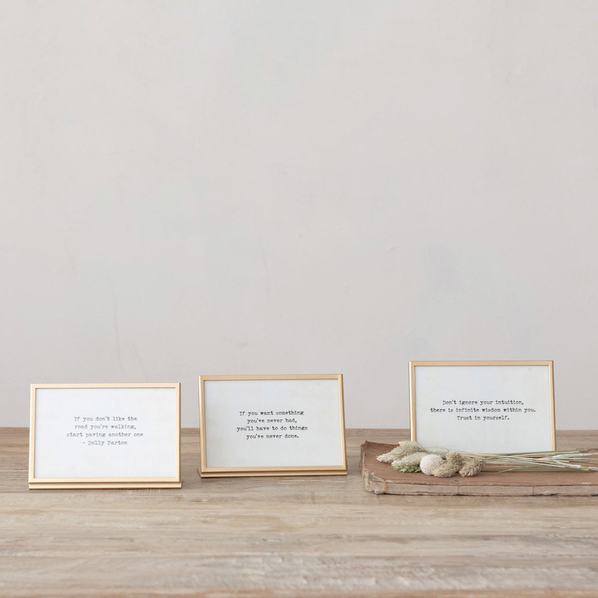 Framed Inspirational Quote Decor
