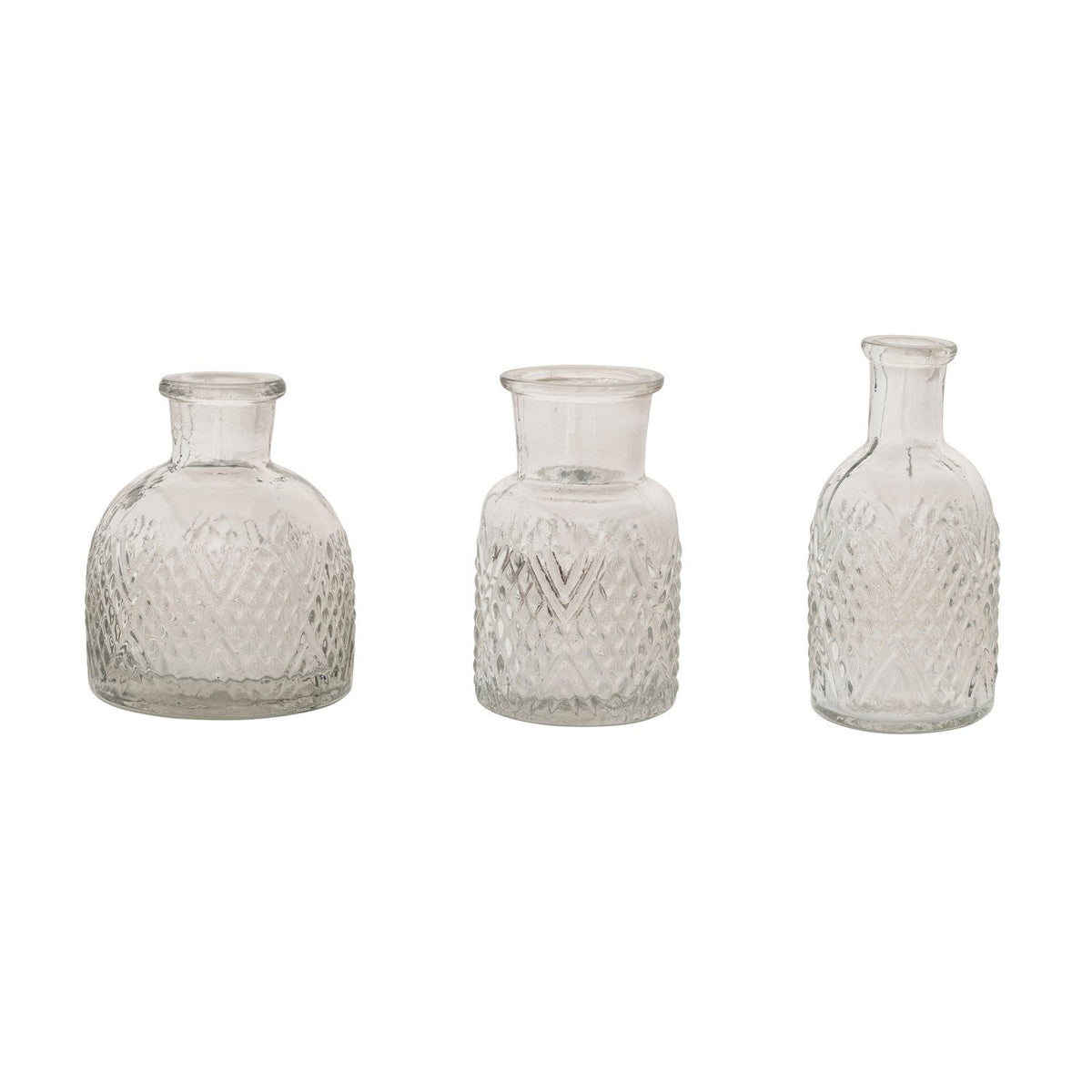 Pressed Glass Vase, 3 Styles