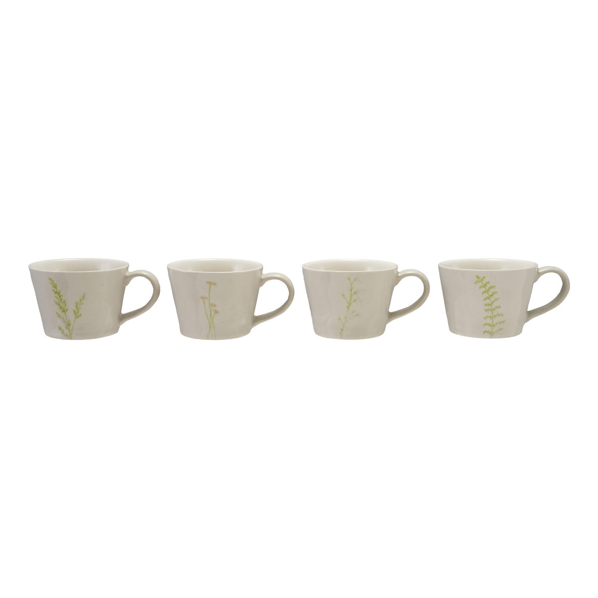 12 oz. Debossed Stoneware Mug with Botanicals, 4 Styles (Each One Will Vary)