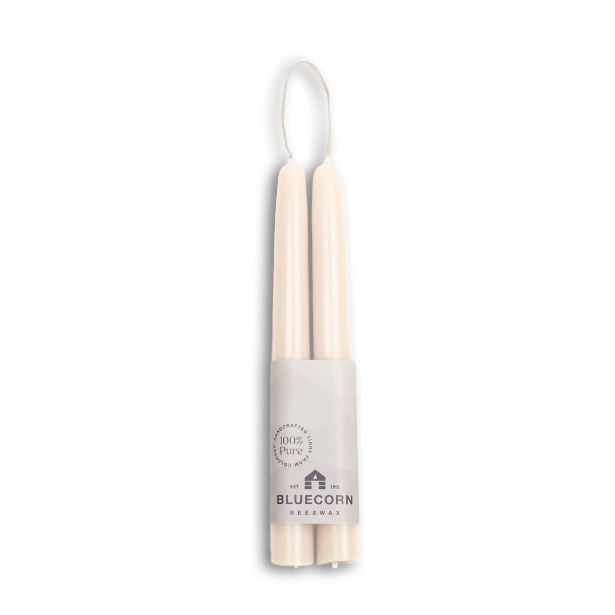 Thick Beeswax Taper Candles - Set of 2