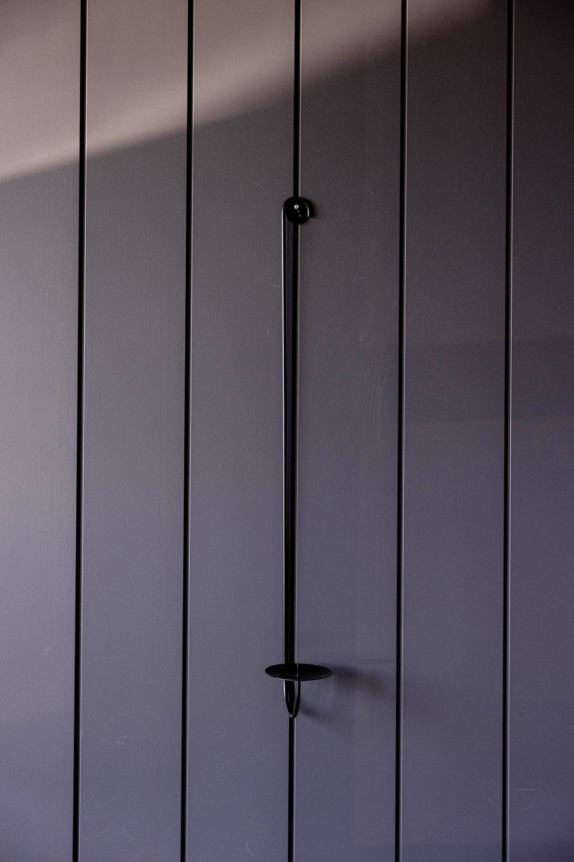 Black Iron Wall Sconce Taper Holder