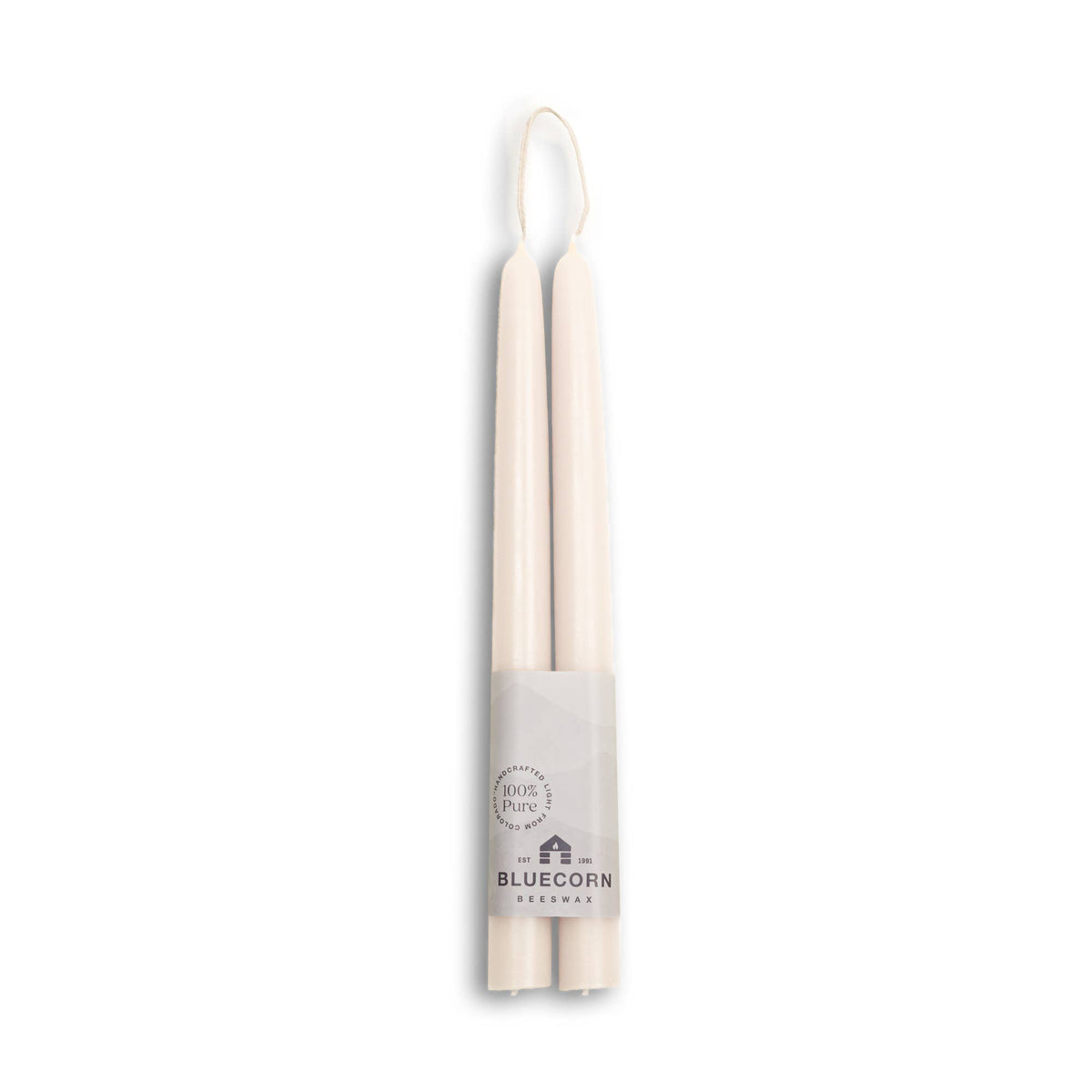 Thick Beeswax Taper Candles - Set of 2