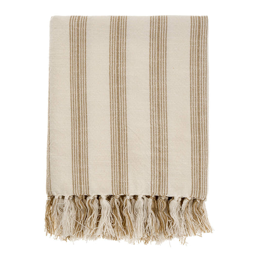 French Stripe Hammam Bath Towel - Warm Sand