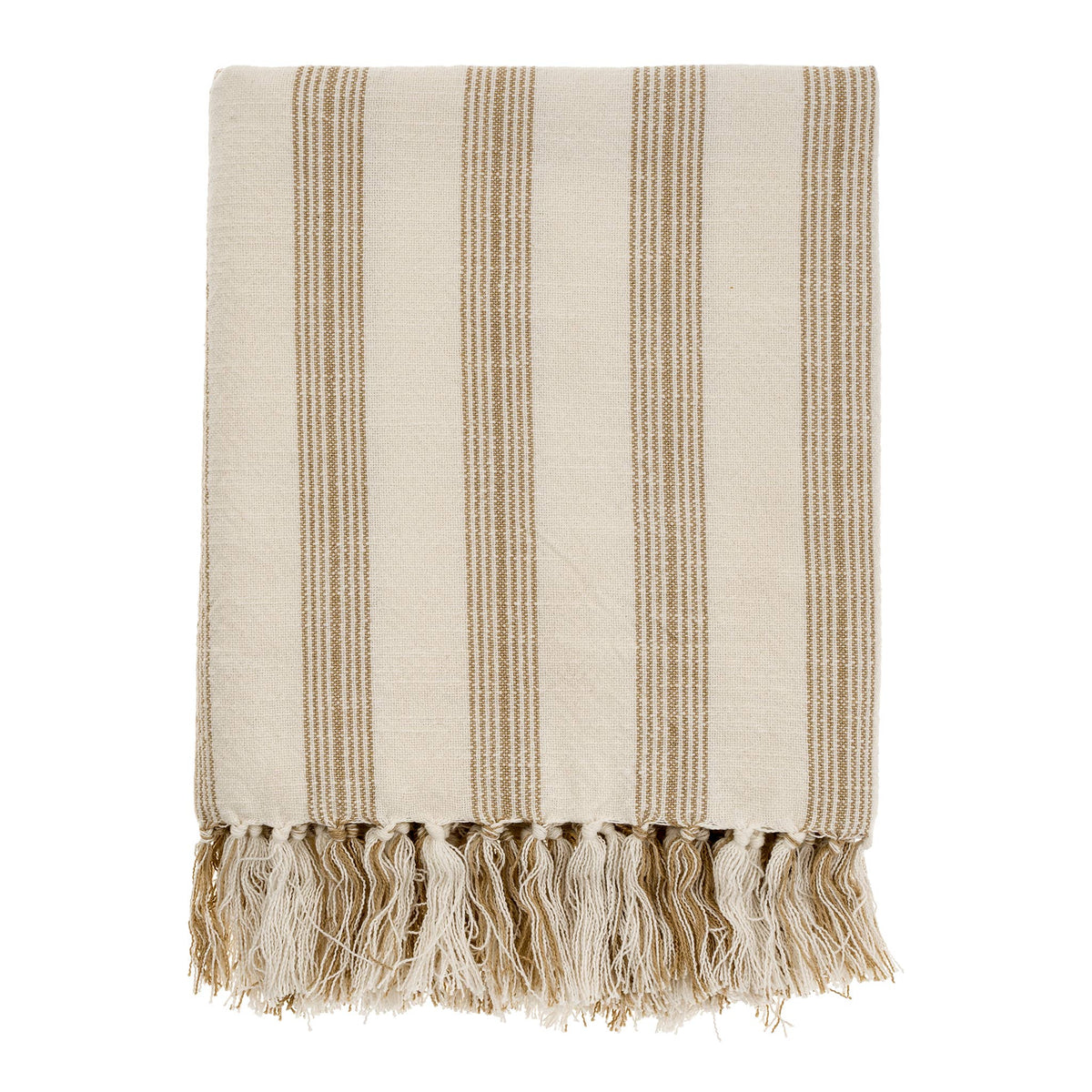 French Stripe Hammam Throw - Warm Sand