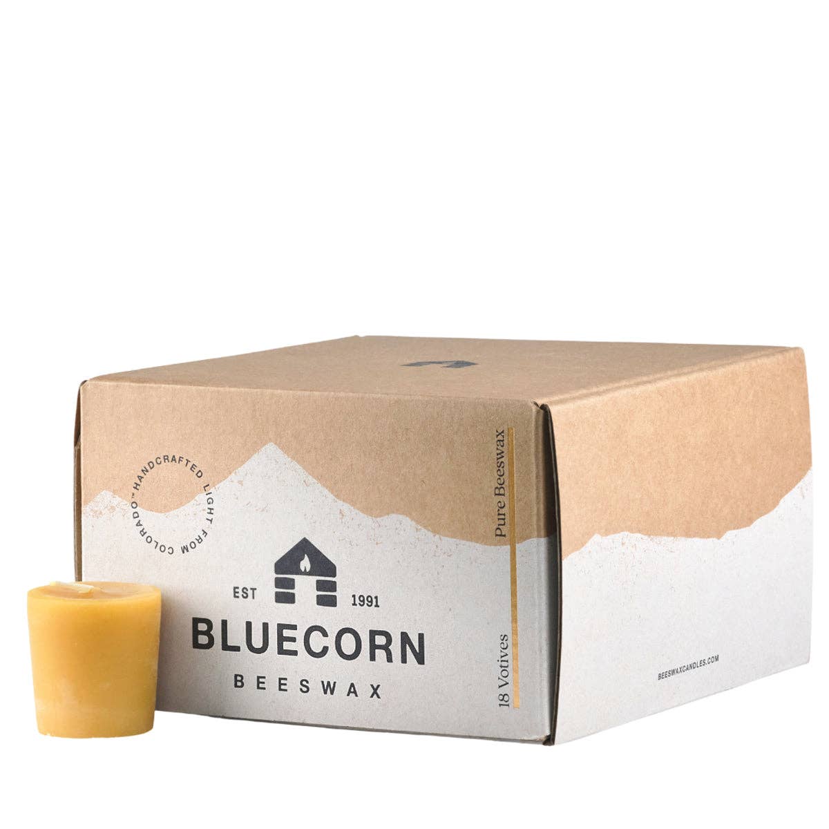 Pure Beeswax Votive Candles - Bluecorn