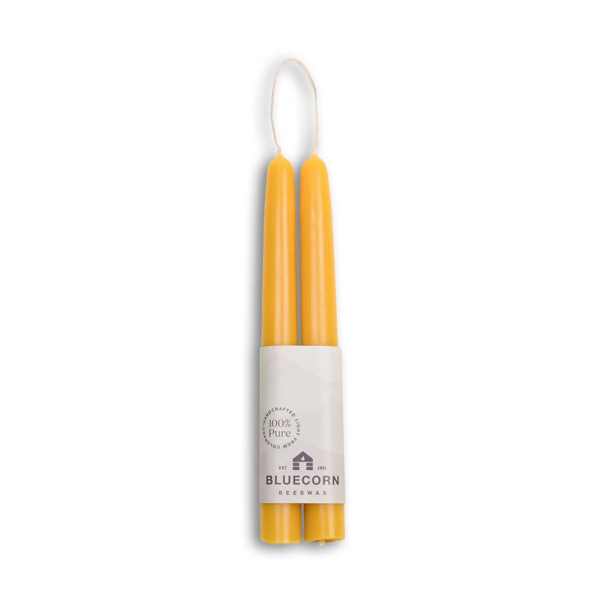 Thick Beeswax Taper Candles - Set of 2
