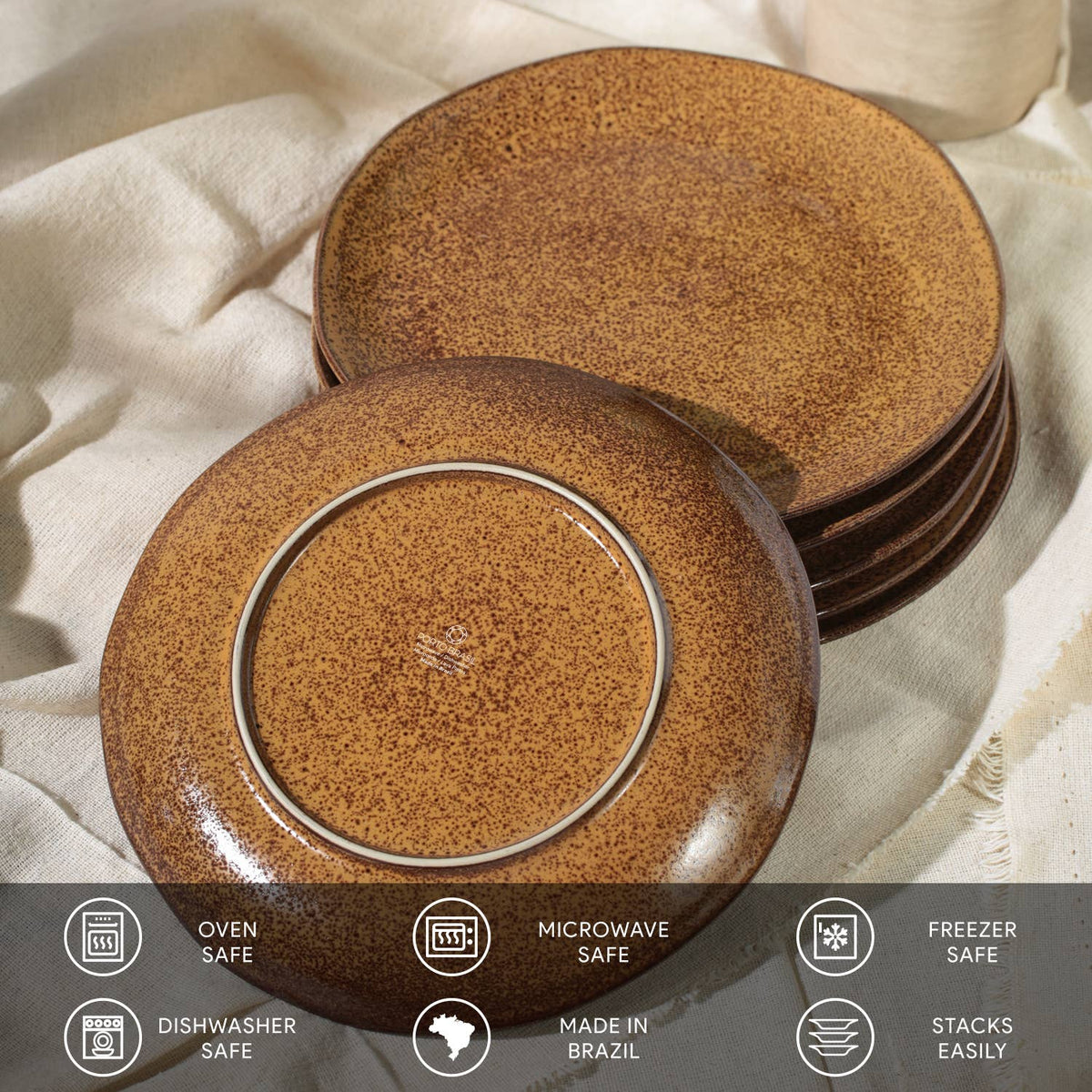Organic Stoneware Dijon Dinner Plate - 10.4"