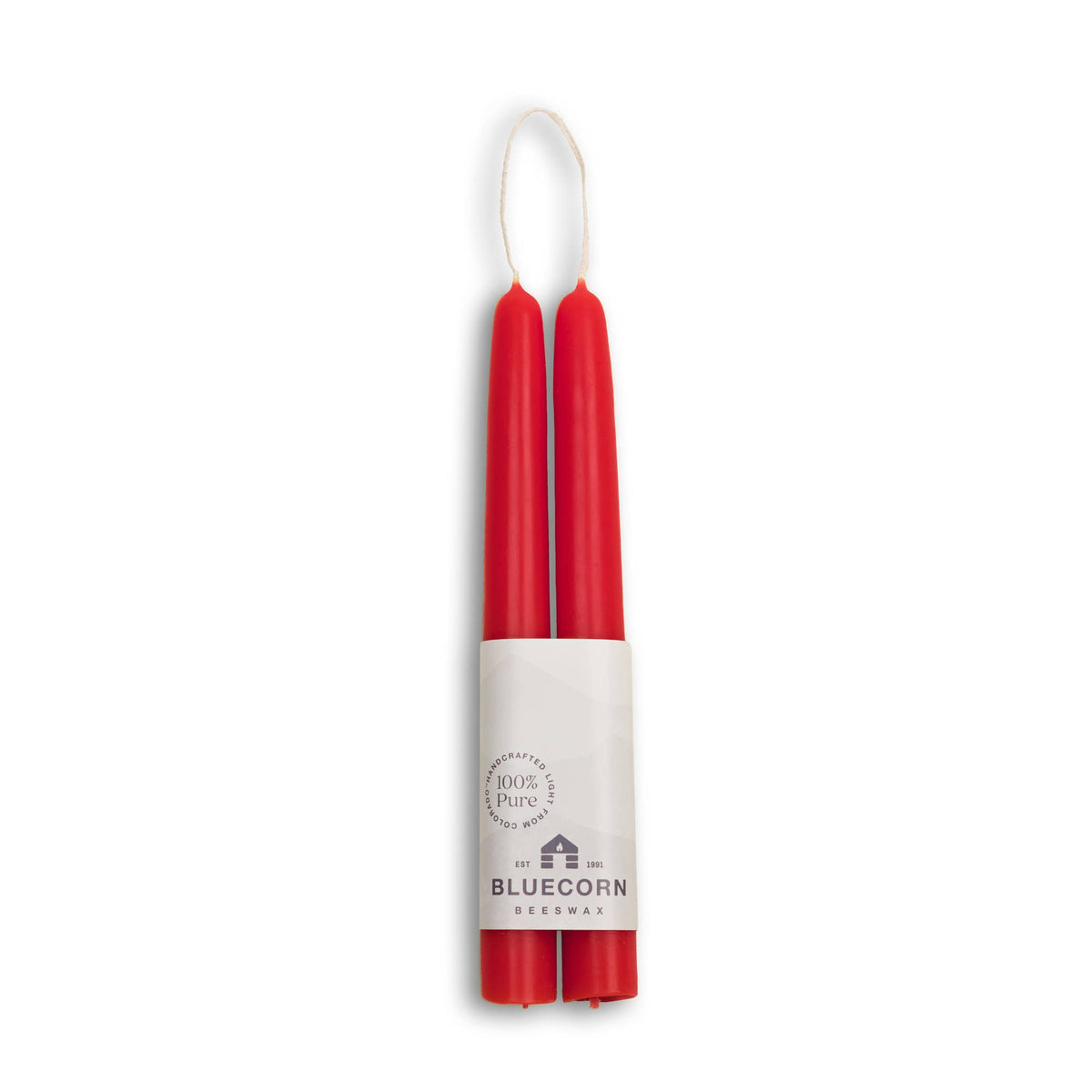 Thick Beeswax Taper Candles - Set of 2