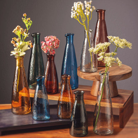 Hammered Glass Personal Carafe (Emerald)