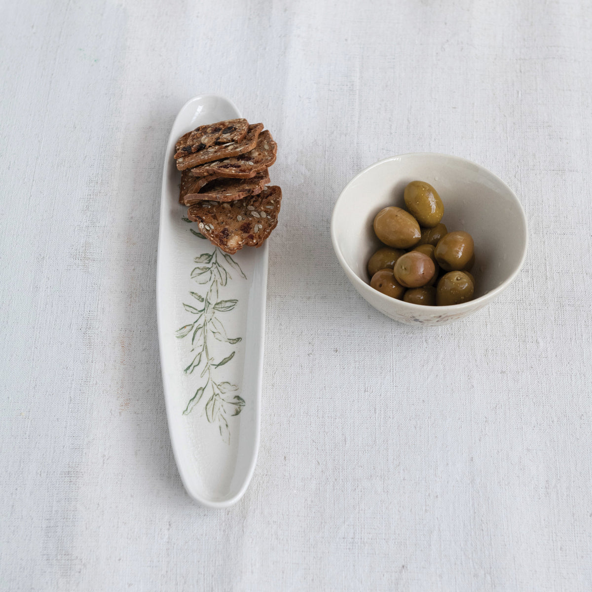 Oval Botanical Bowl - Design Will Vary