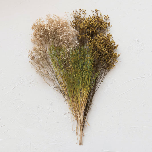 Dried Natural Love Grass Bunch, Green & Yellow