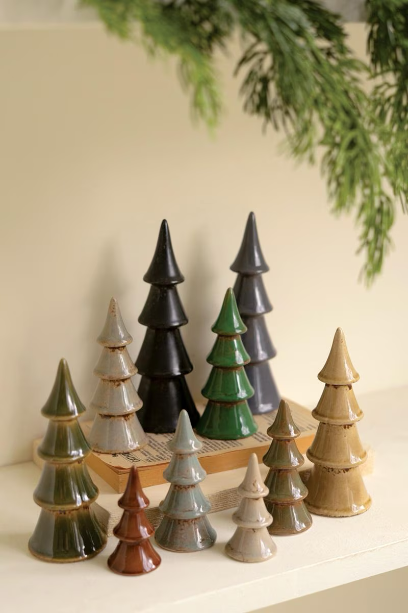 Ceramic Christmas Trees - 10 Colors and Sizes