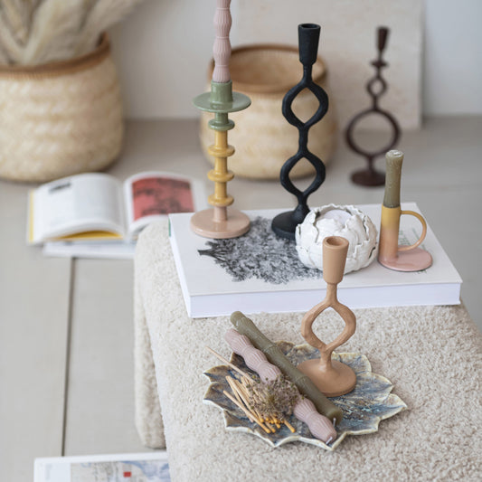 Stoneware Flower Plate - Ochre