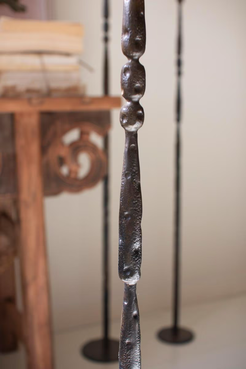 Tall Forged Iron Taper Candle Holders - 3 Sizes