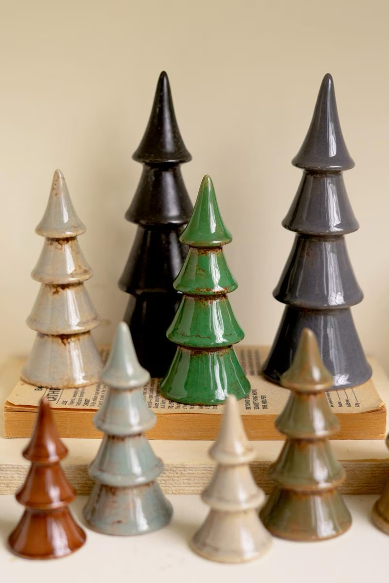 Ceramic Christmas Trees - 10 Colors and Sizes