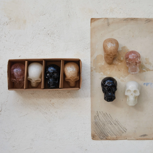 Resin Skulls - Boxed Set of 4