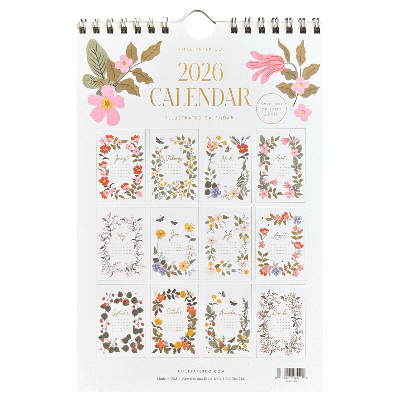 2026 Strawberry Fields Kitchen Calendar (6x9)